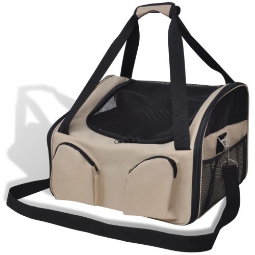 Bolsa marrom para transportar cães