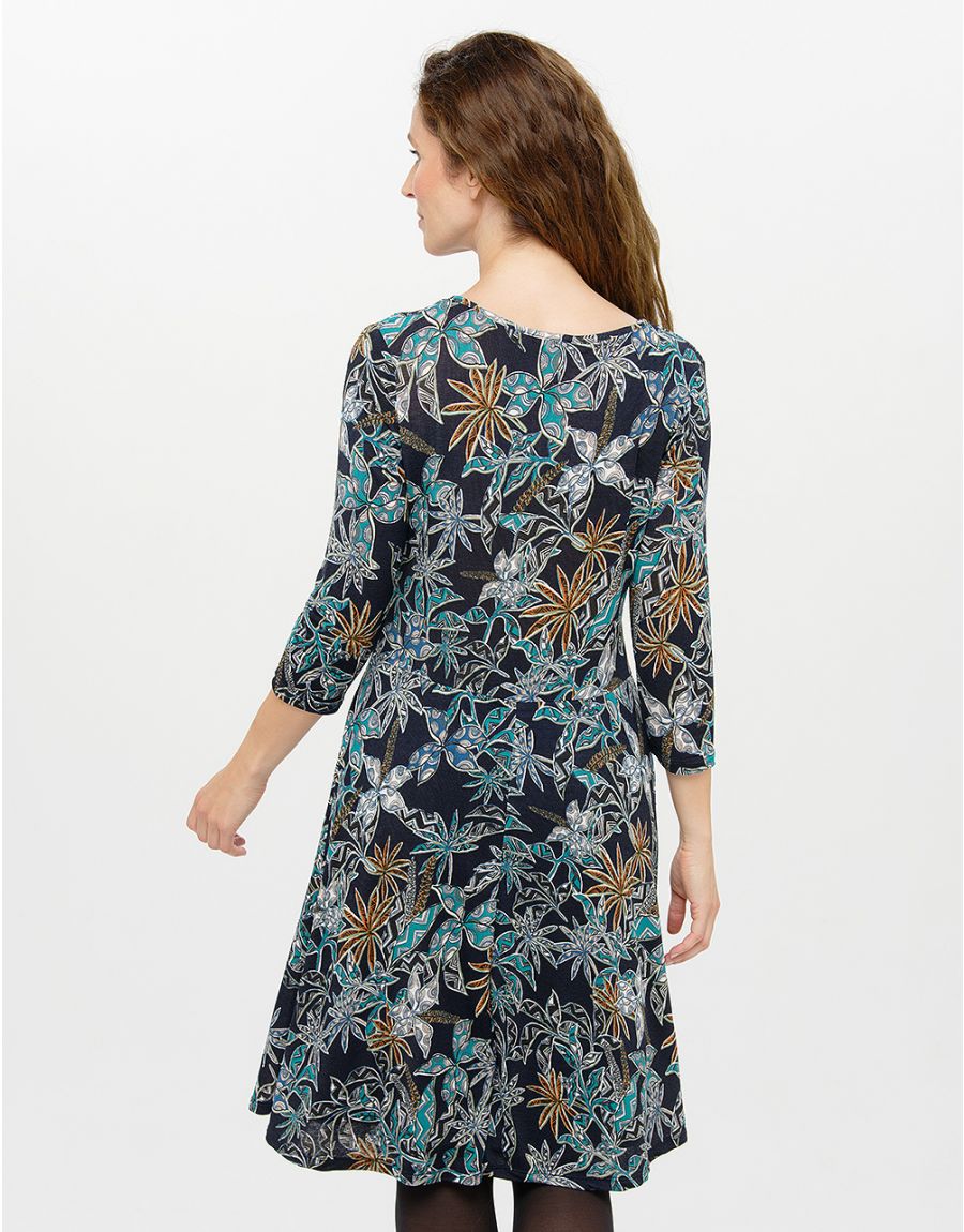 Robe imprimée bleue