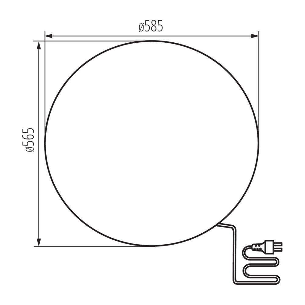 Stono tuinbal in grijs E27 IP65 585mm