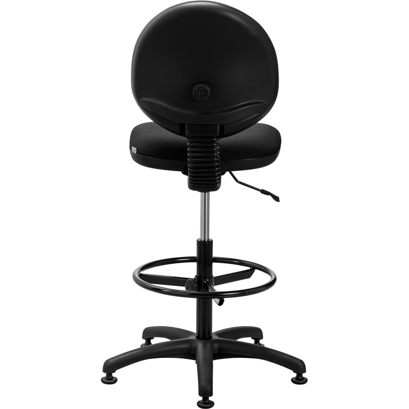 Chaise Office tissu noir - réglable en hauteur - dossier haut
