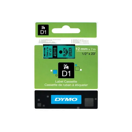 Dymo Schriftband-Kassette schwarz auf grün 12mm x 7,5m
