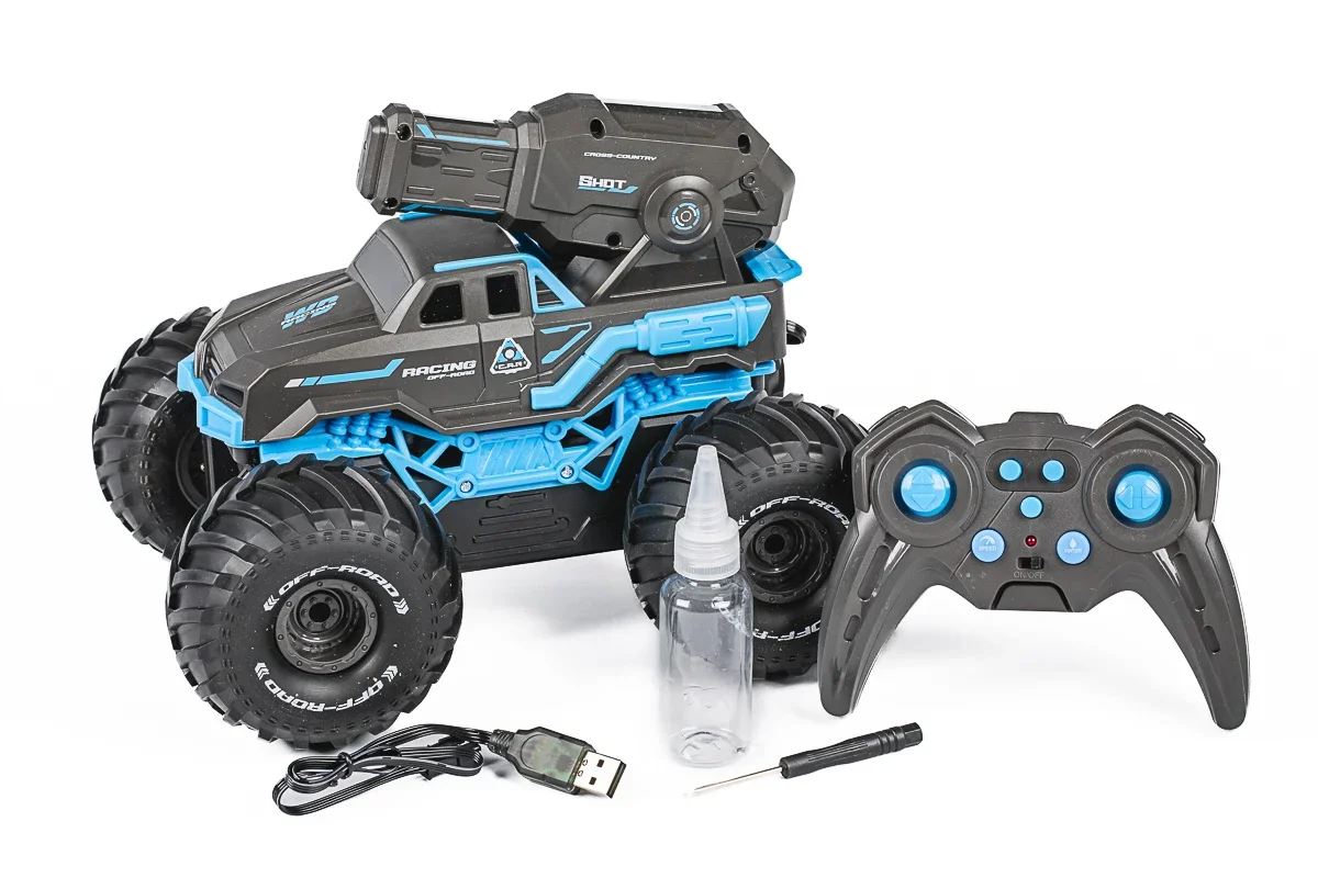 TEC-TOY - Water Shooting R/C car 2,4GHz, 7,4V 500mAh - Blue (534647)