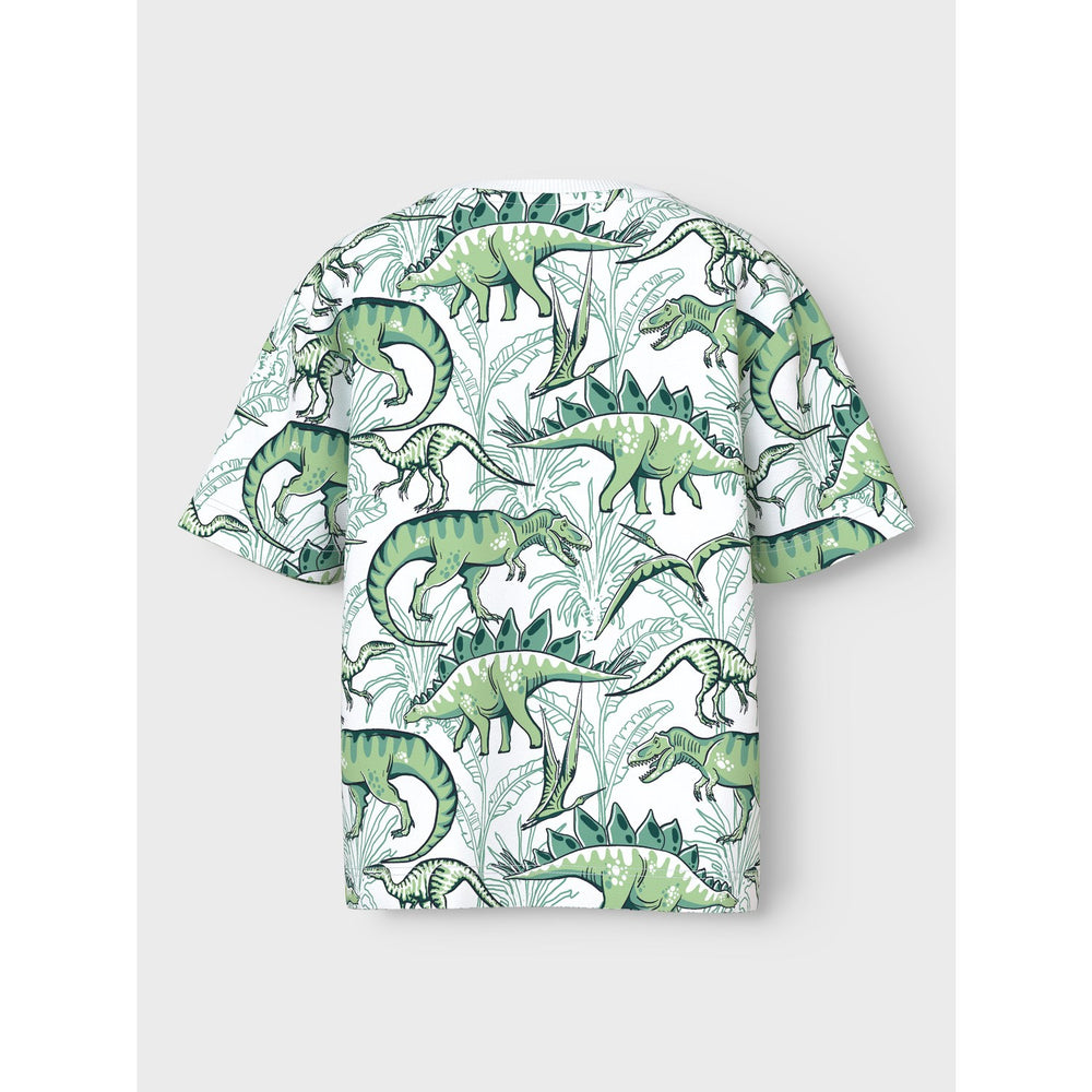 Køb Name It Bright White Palm Dino Valther Regular T-Shirt