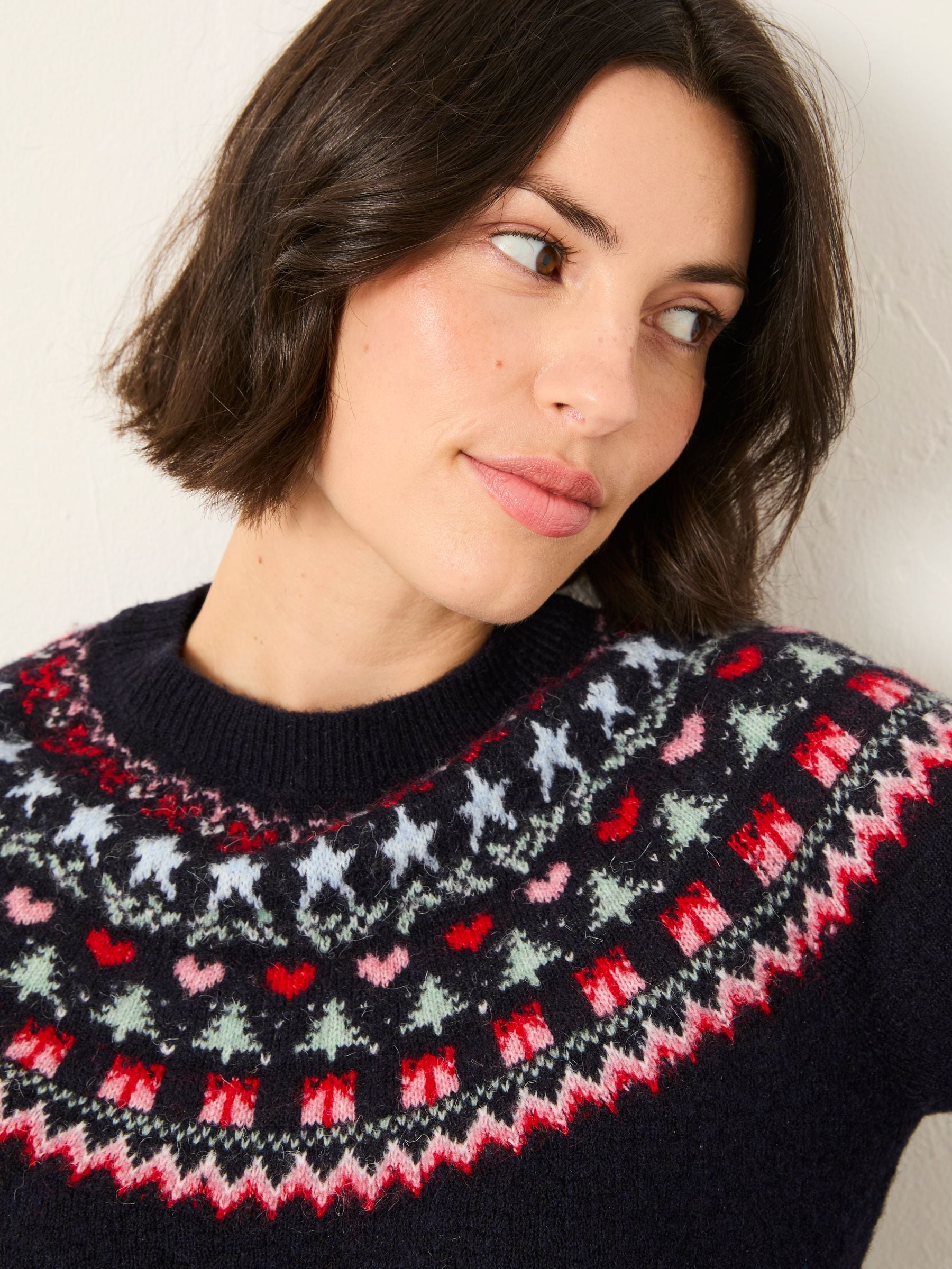 FatFace Fairisle Knitted Crew Neck Jumper