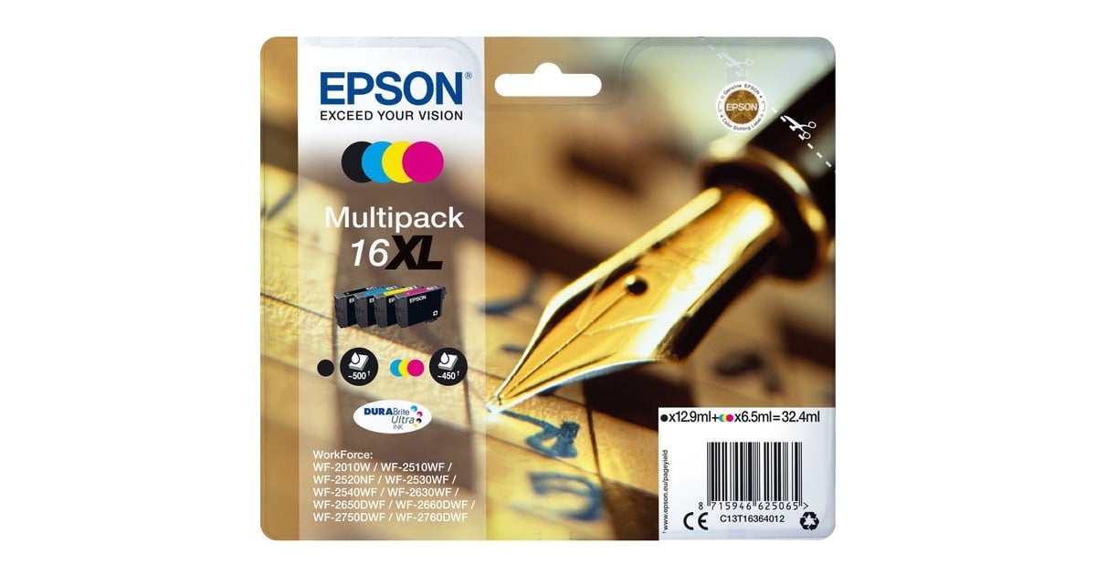 Epson16XL DURABrite - Multipack inkt  (C13T16364012, 4-kleurig)