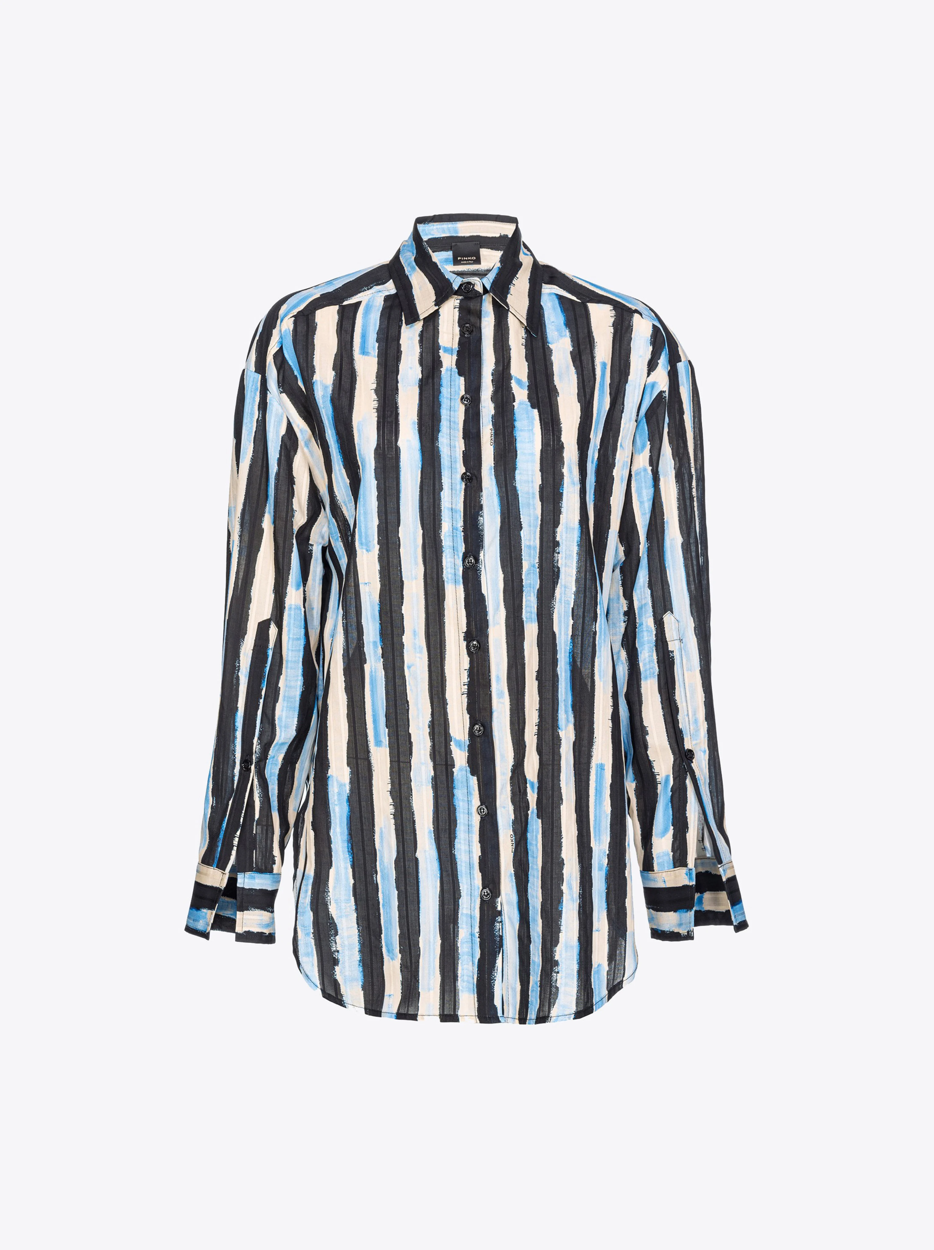 Chemise à rayures façon peinture | Multicolore