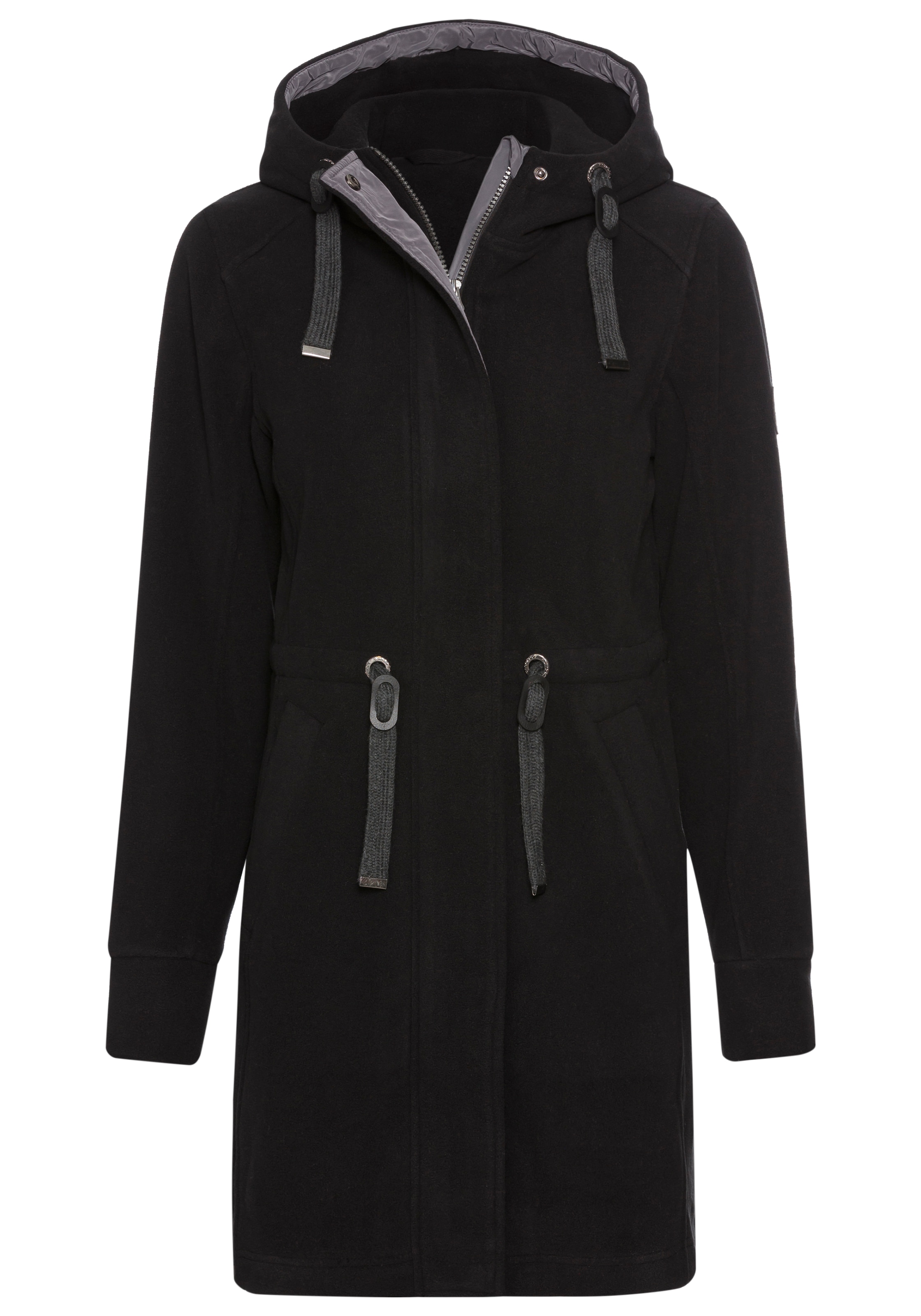 KangaROOS Fleecejacke mit Kapuze mit Kapuze,  aus Fleece,  mit Kordelzug,  mit 2-Wege-Reissverschluss