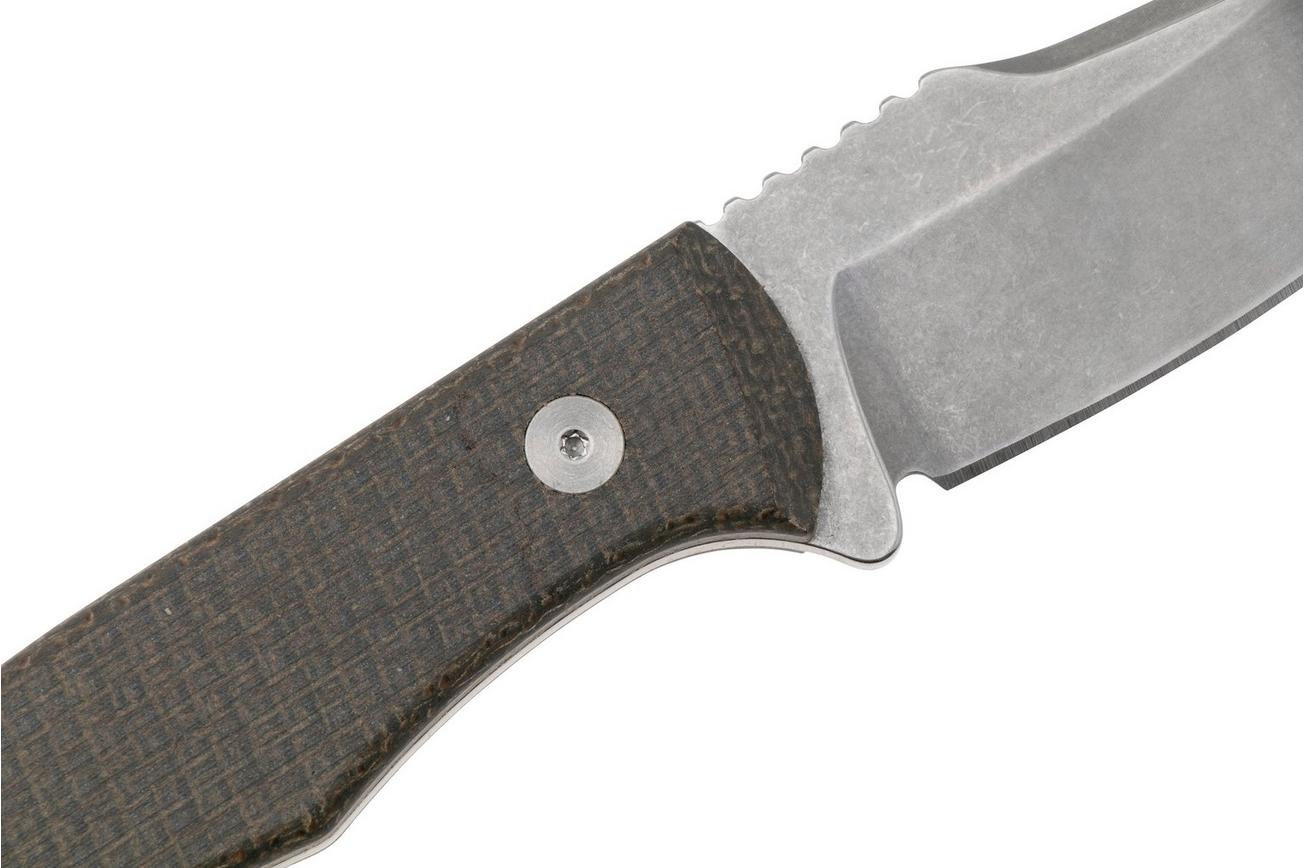 Case Hunter CT1, 76935 Stonewashed Nitro V Green Burlap Micarta, jachtmes