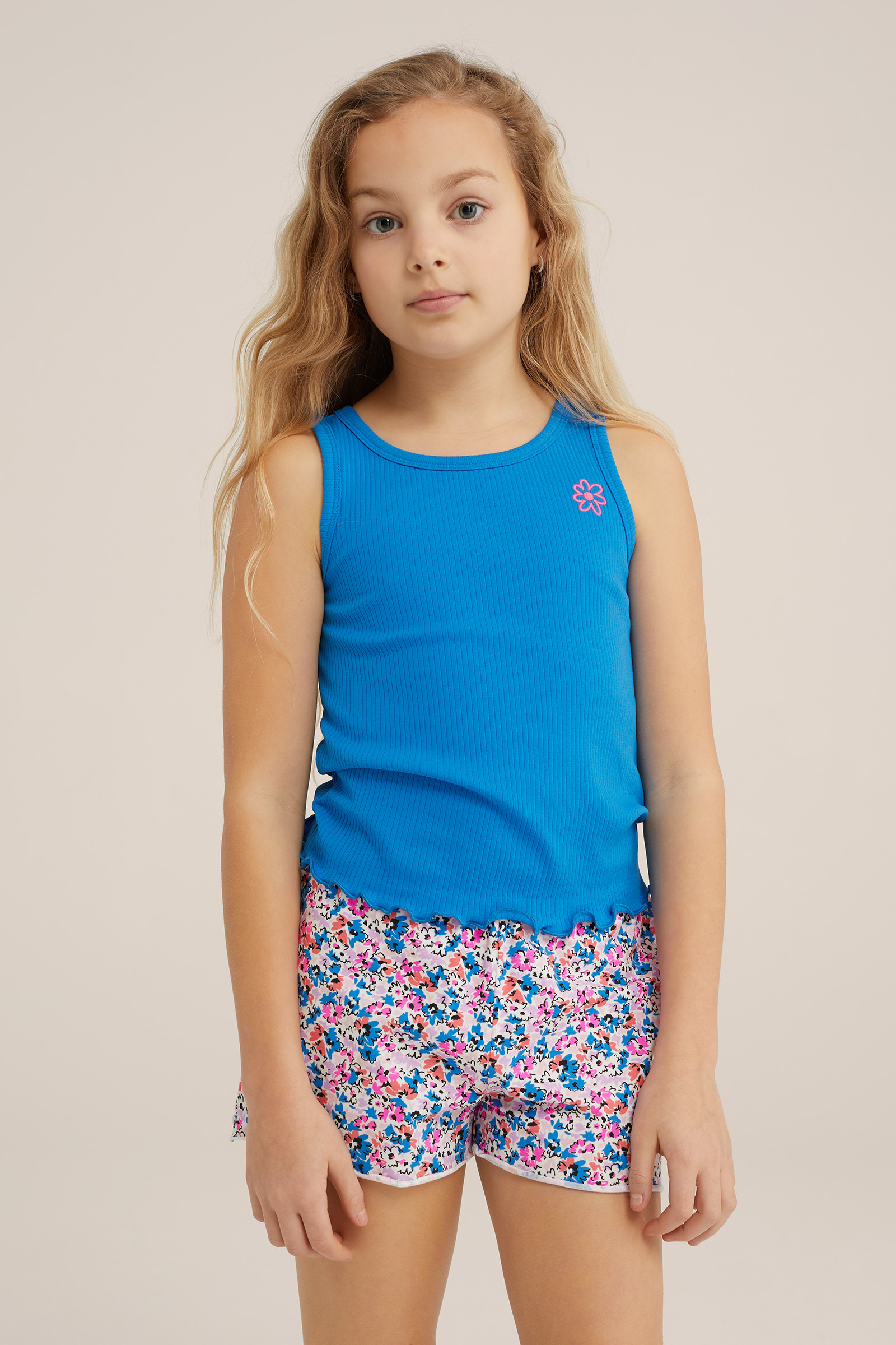 Meisjes pyjamaset met dessin WE Fashion Blauw