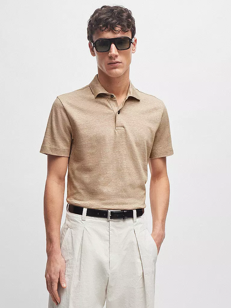 BOSS Poloshirt Regular FIt PRESS beige