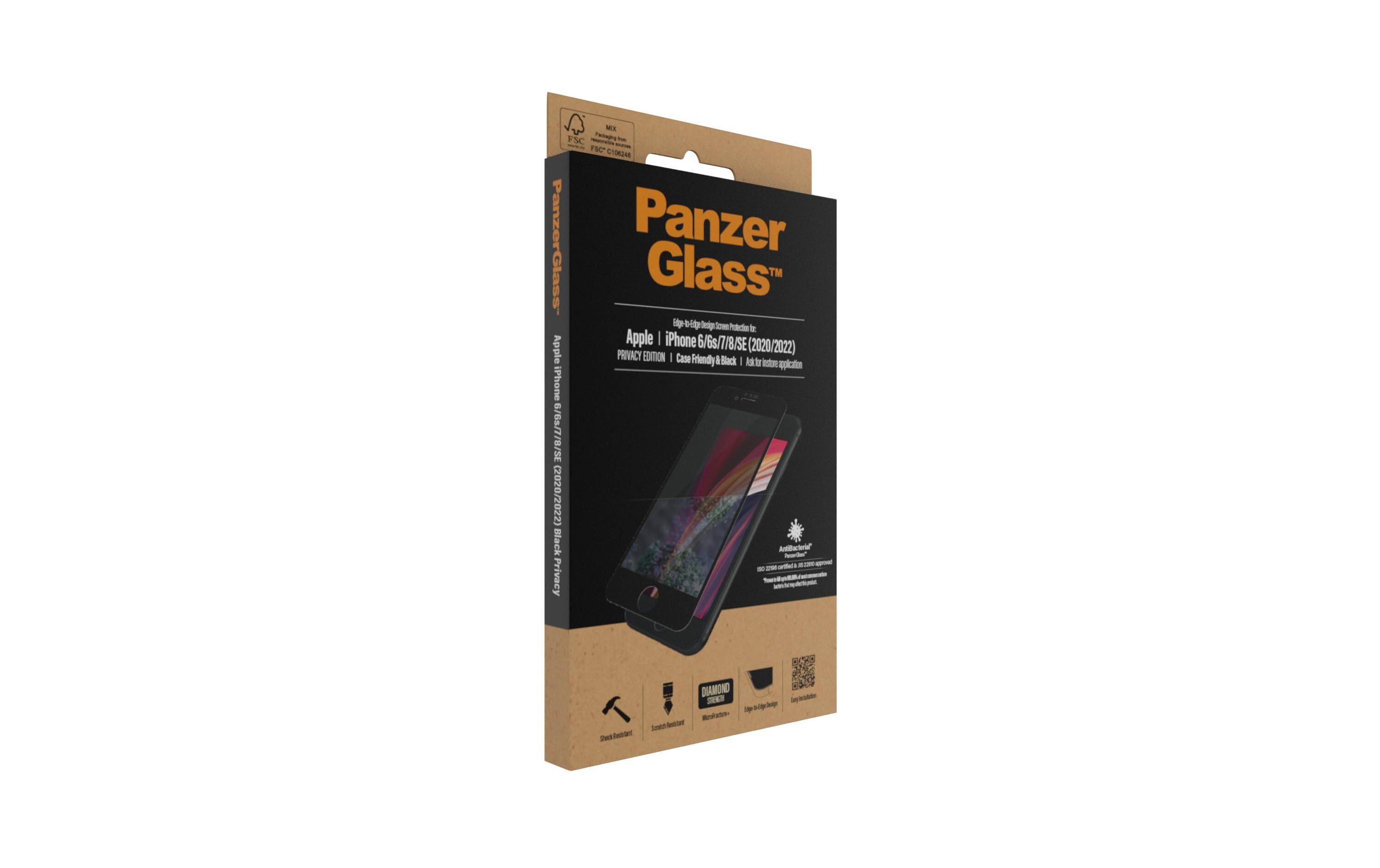 Displayschutz Case Friendly Privacy iPhone 6/6S/7/8/SEDisplay-Schutzfolie für das Apple iPhone 6/iPhone 6s/iPhone 7/iPhone 8/iPhone SE (2. Gen. / 2020)/iPhone SE (3. Gen. / 2022)