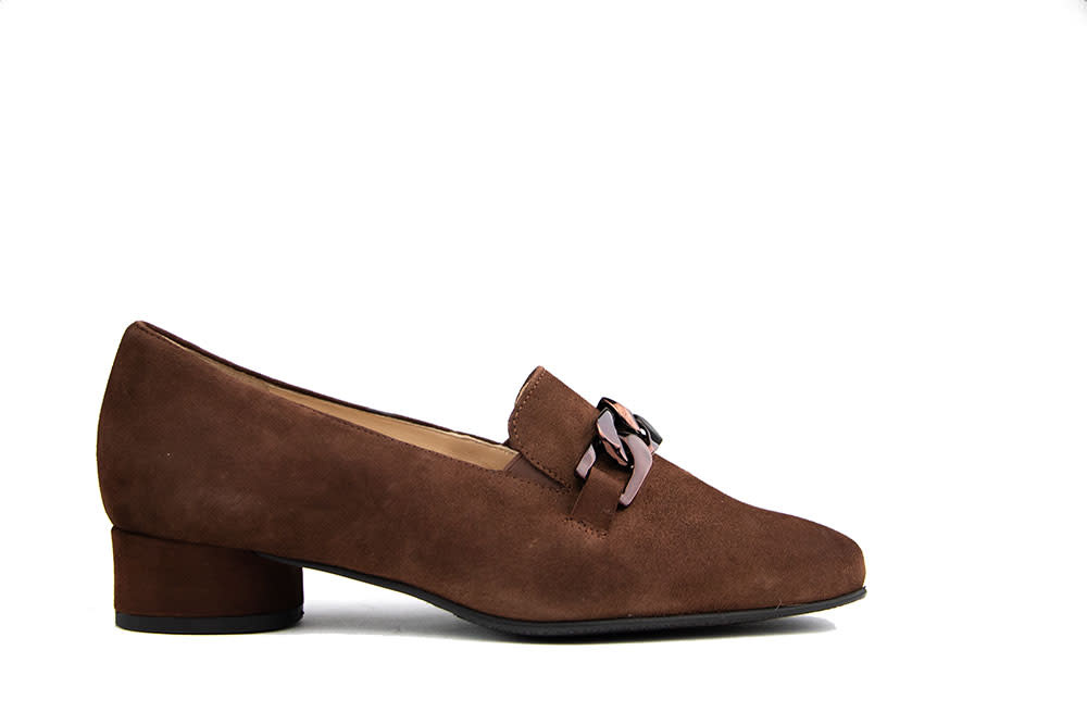 Hassia Pump Ketting Chestnut Suede Roma