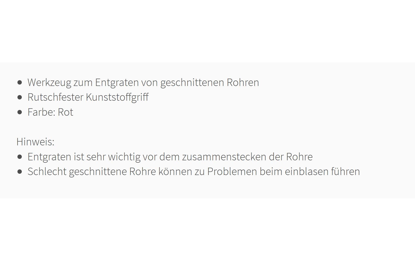 Werkzeug Entgratwerkzeug für Mikroduct RohreEntgratwerkzeug für Mikroduct Rohre