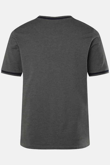 Schlafanzug, kurzer Zweiteiler, Melange-Jersey, T-Shirt, Shorts, bis 8 XL