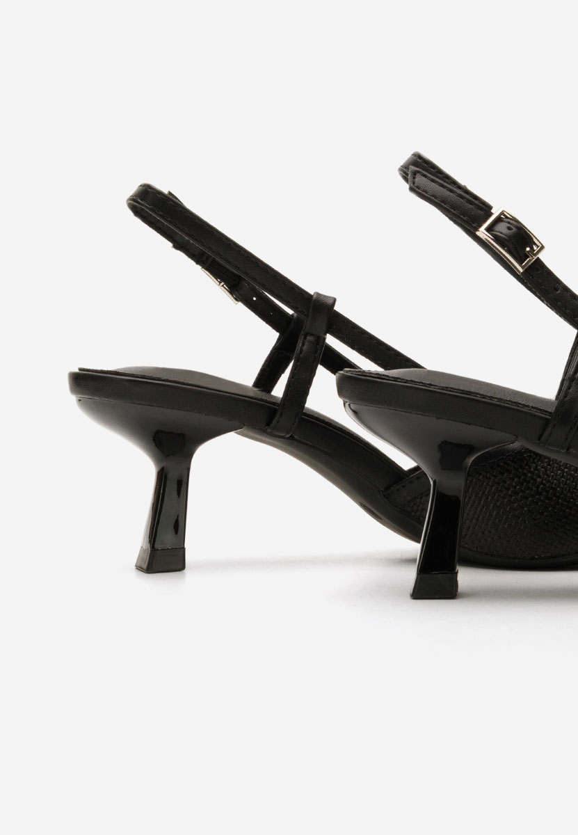 Chaussures slingback noirs Kristenys