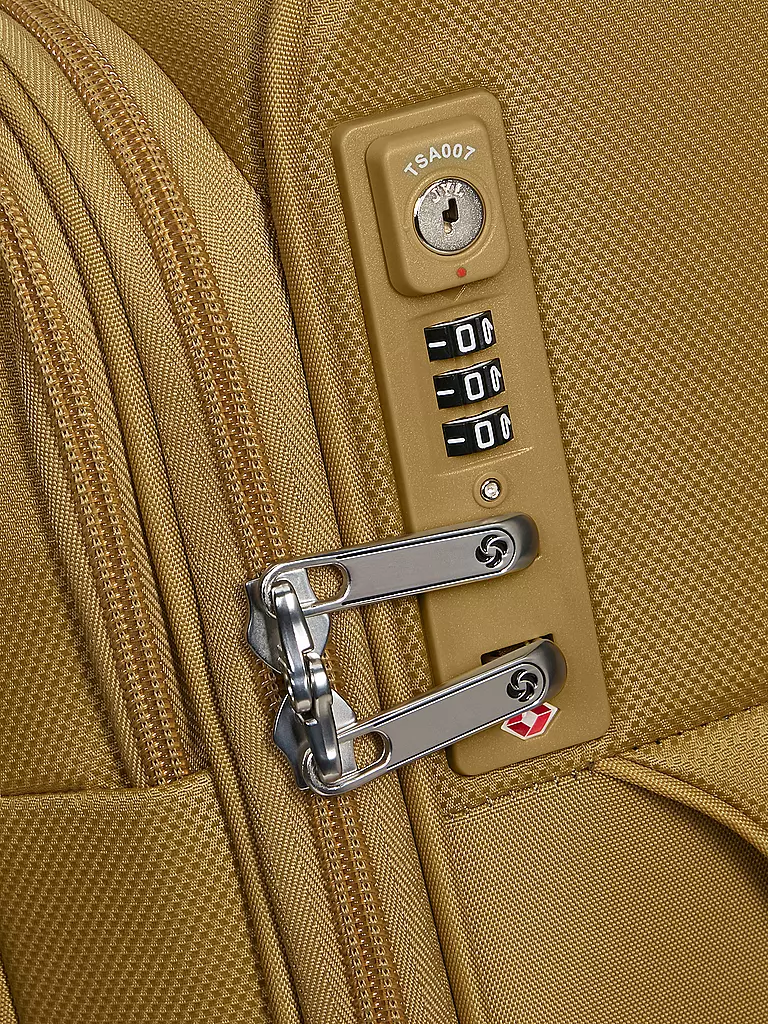 SAMSONITE Trolley  D'LITE SPINNER 55cm erweiterbar mustard yellow senf