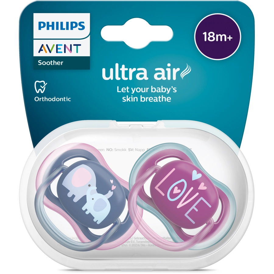 Philips Avent Schnuller ultra air SCF34922 ab 18 Monate 4 Stück blaulila