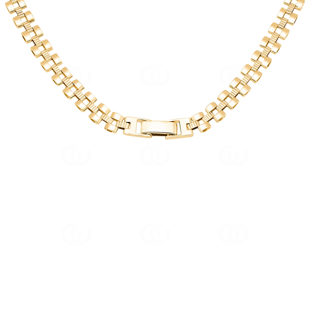 5.7mm Collier 750/18 K Gelbgold halbmassiv