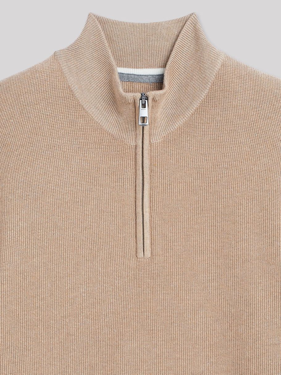 Pull col cheminée zippé en viscose bio