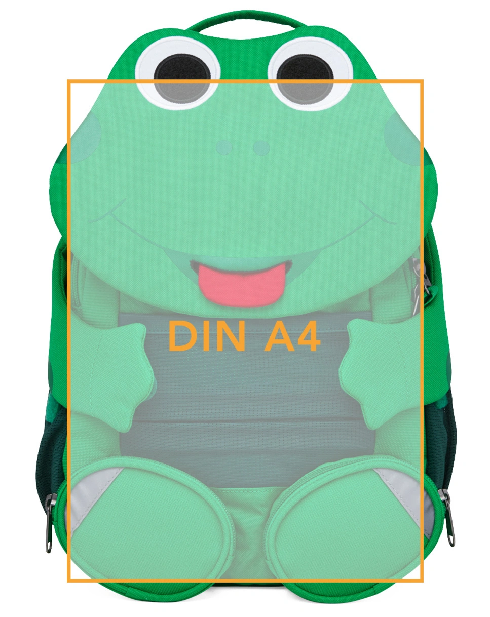 Kinderrucksack GROßER FREUND  FROSCH (20x31x12) in grün