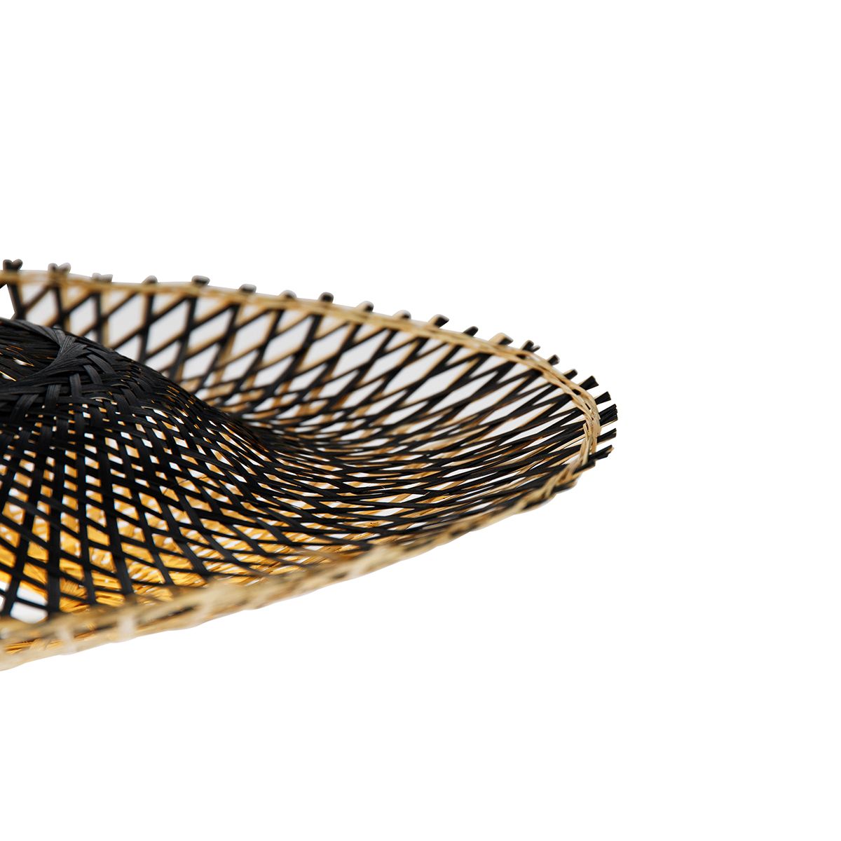 Oosterse hanglamp zwart met bamboe 50cm - Rina