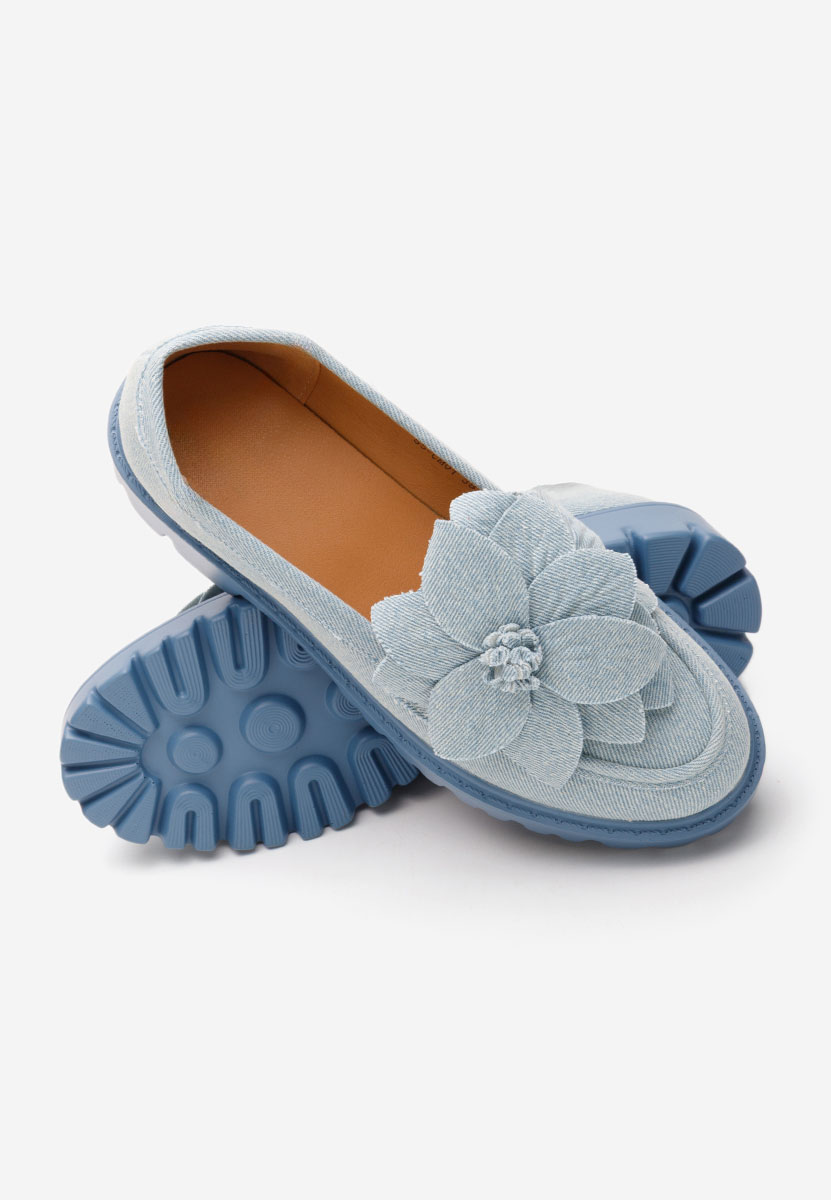 Mocassins à semelle épaisse denim Camelea V2