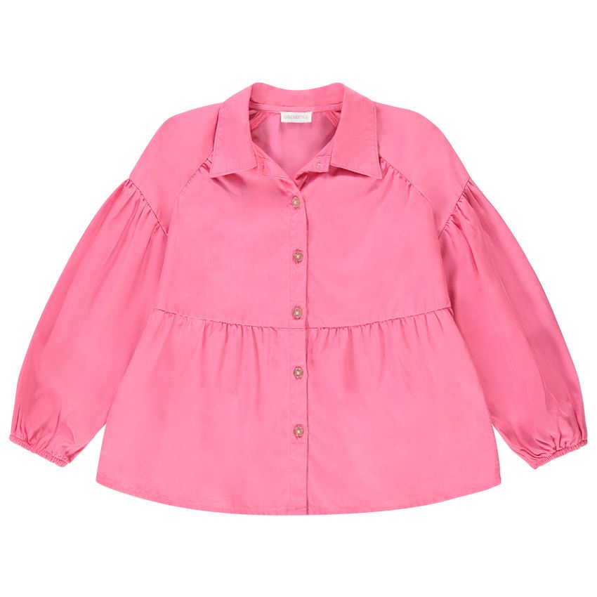 Chemise à manches longues en lyocell pour fille - Multicolore