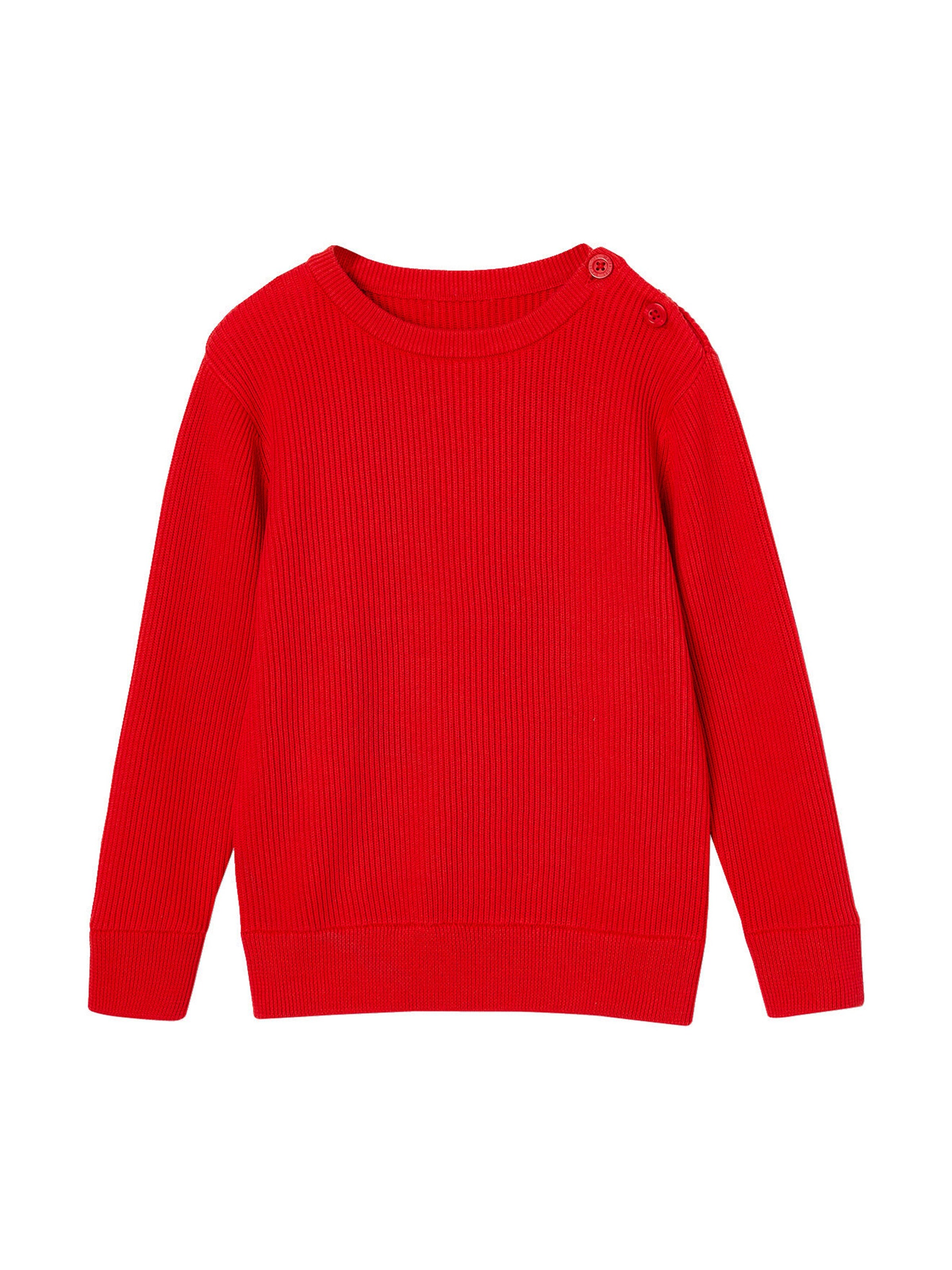 Vertbaudet Jungen Strickpullover rot