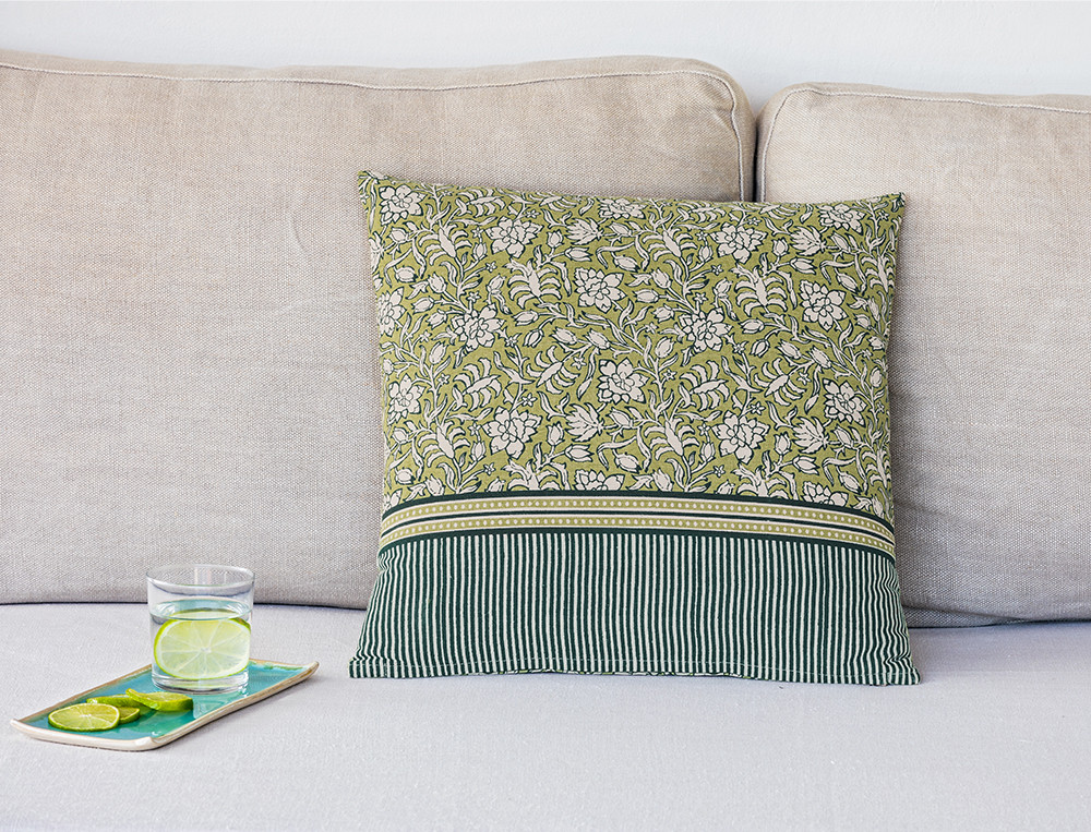 Coussin carré-Matcha