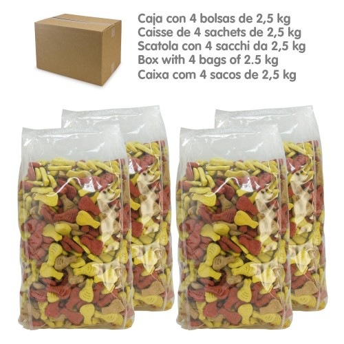 Biscoitos mistos Arquivet para cães, sabor presunto.