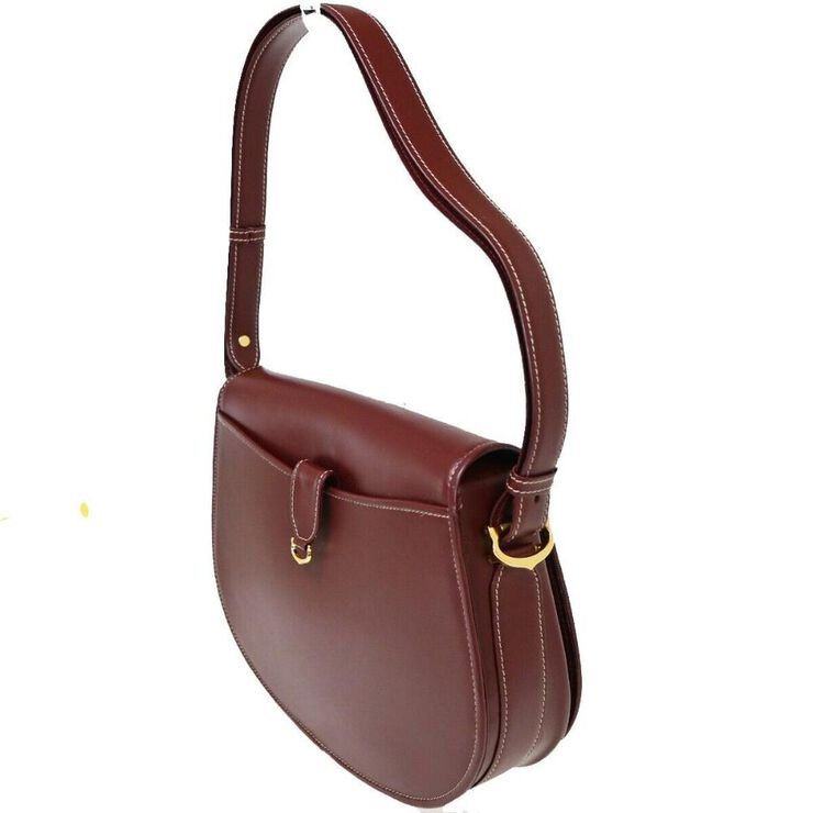 Cartier Vintage Cartier Shoulder Bag Burgundy