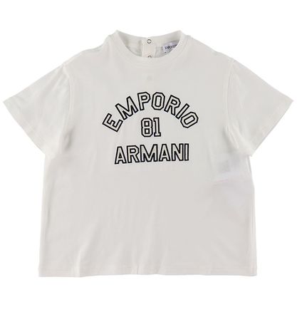 Emporio Armani T-Shirt - Weiß m. Navy