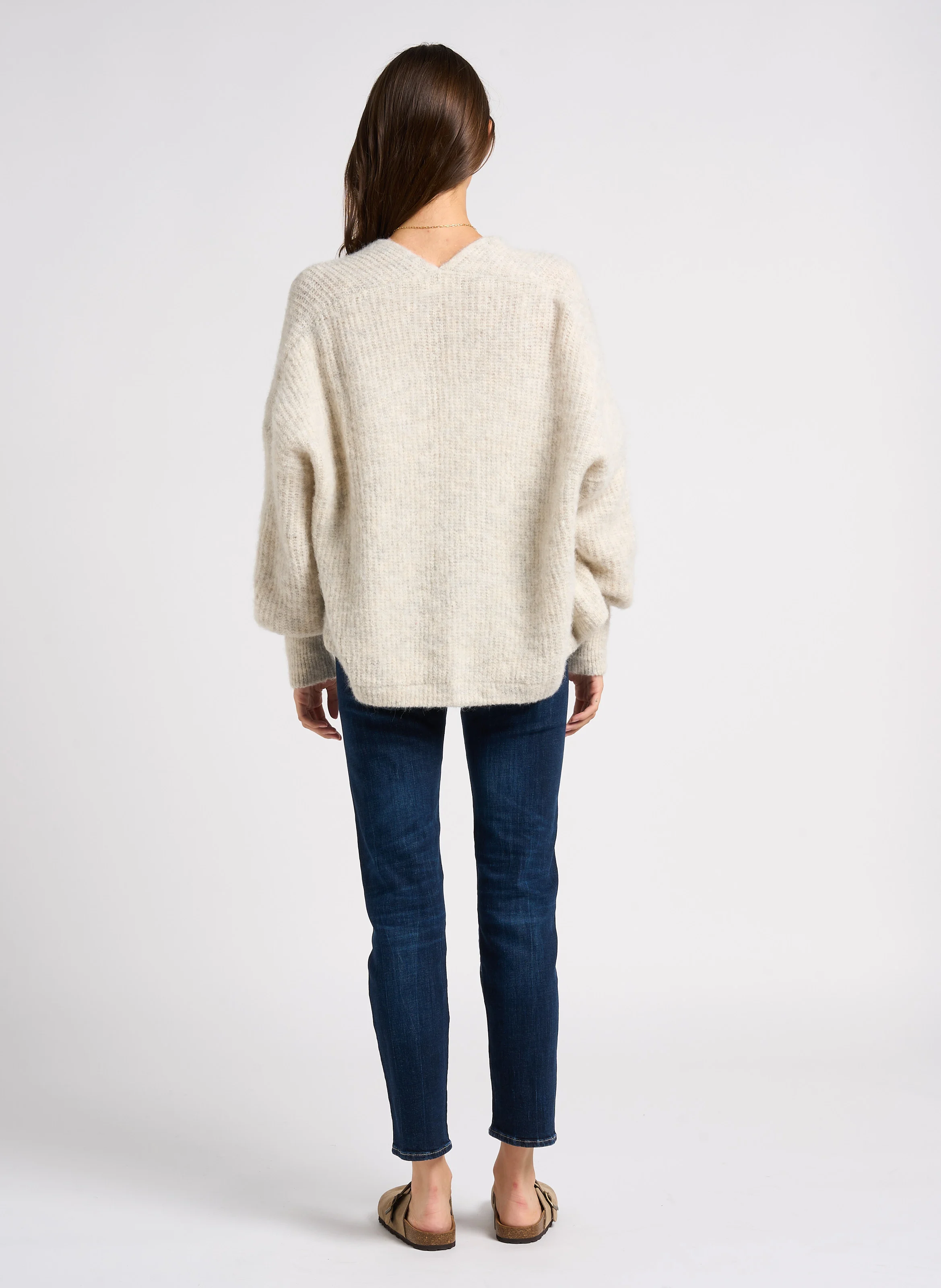 400/17 - Jean slim taille haute délavé | Bleu