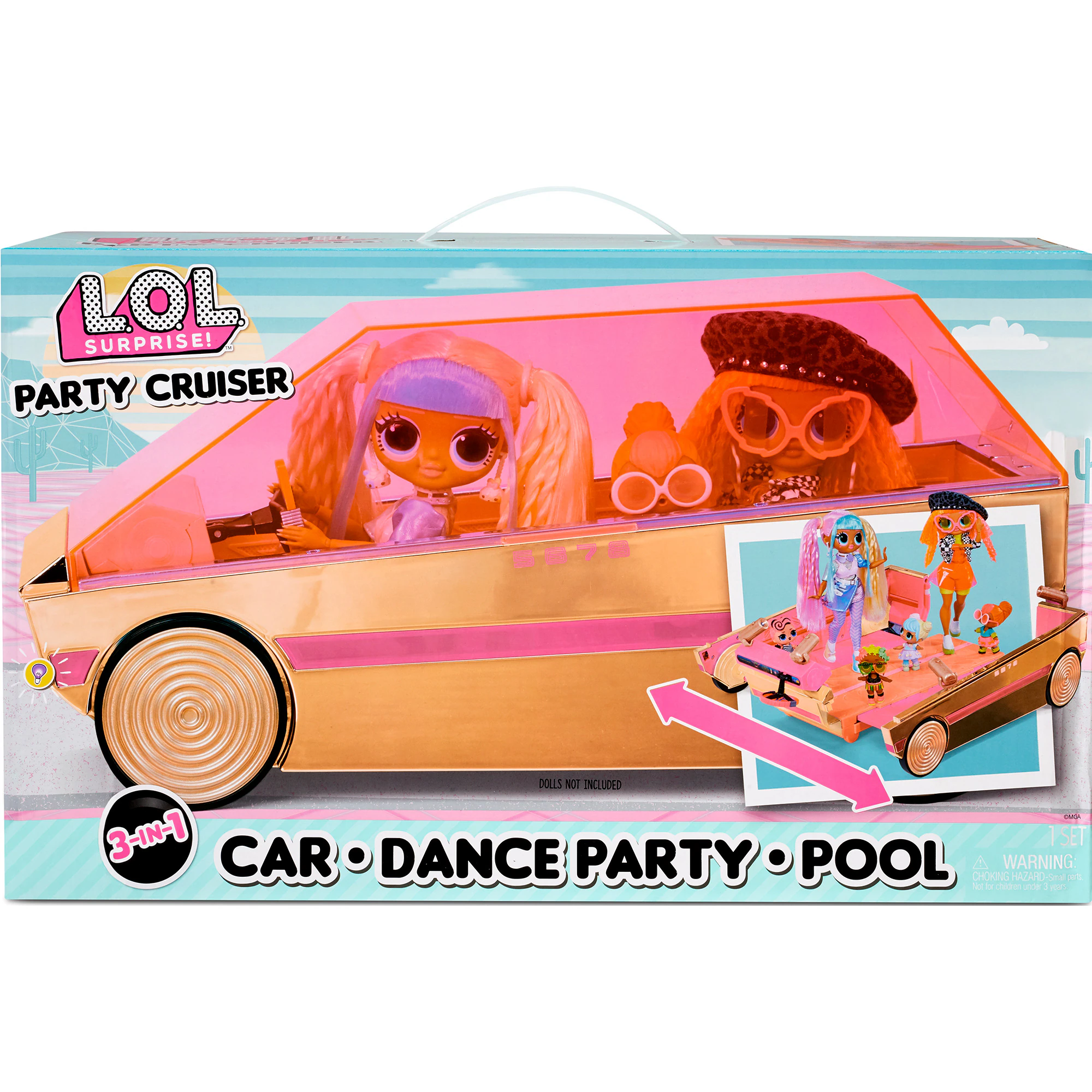 MGA Entertainment Spielfahrzeug L.O.L. Surprise 3-in-1 Party Cruiser
