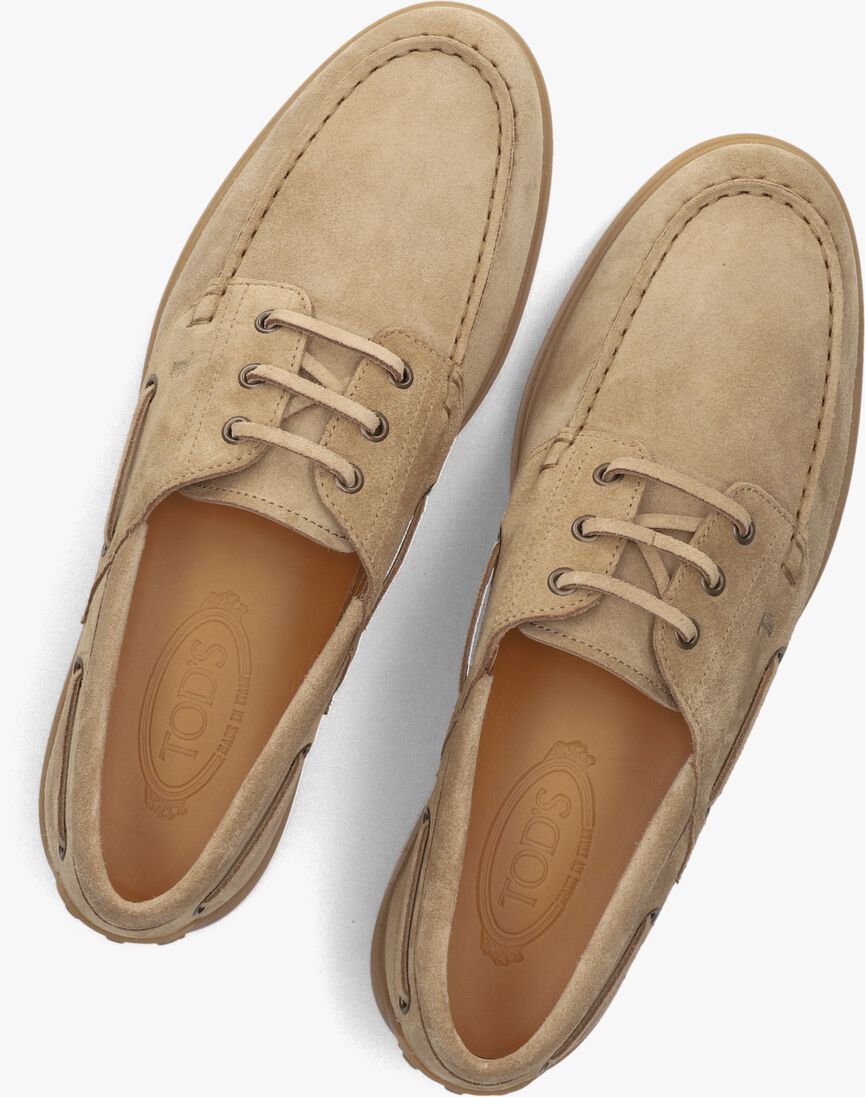 beige tod's veterschoenen barca gomma 78l