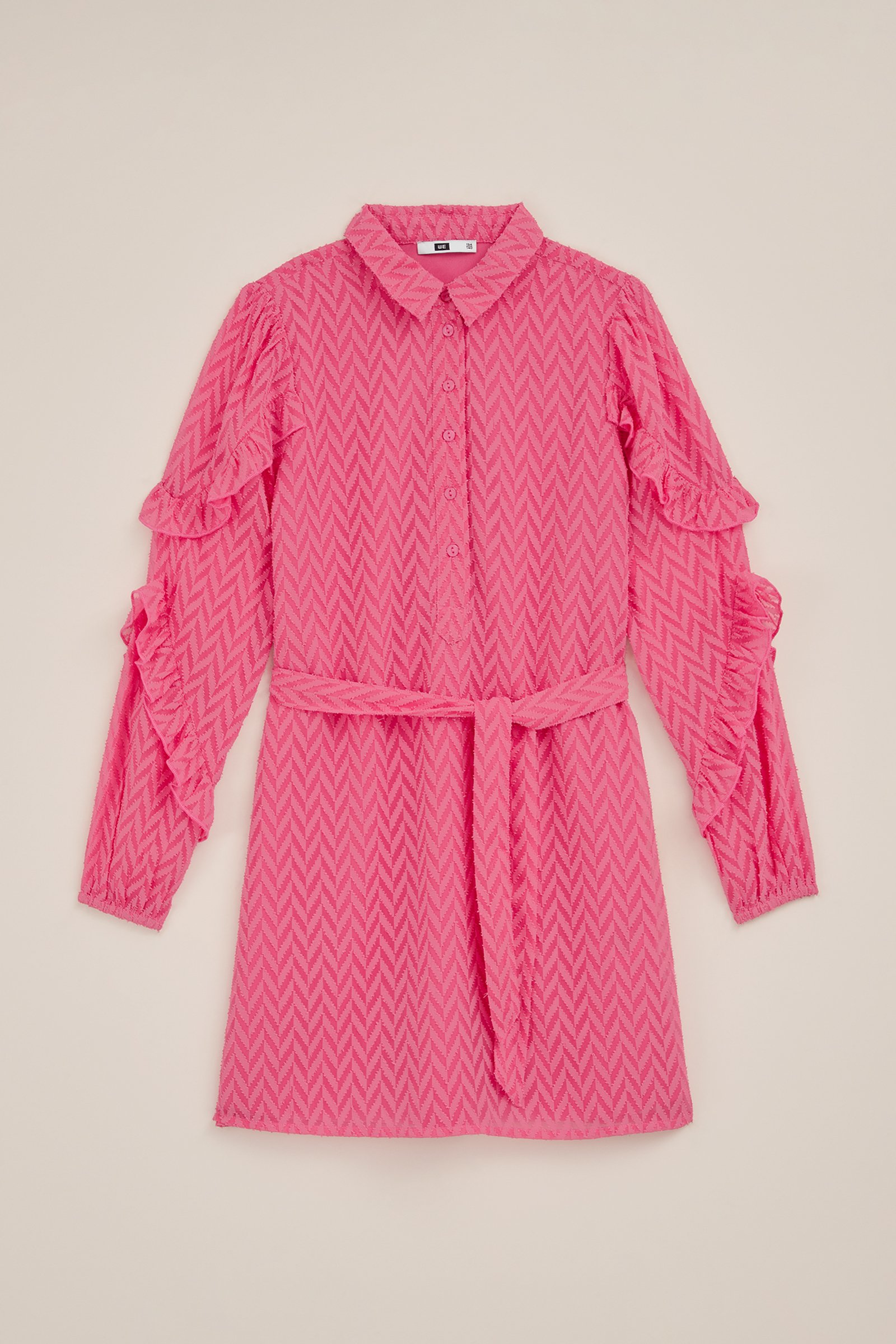 Meisjes jurk met dessin WE Fashion Roze