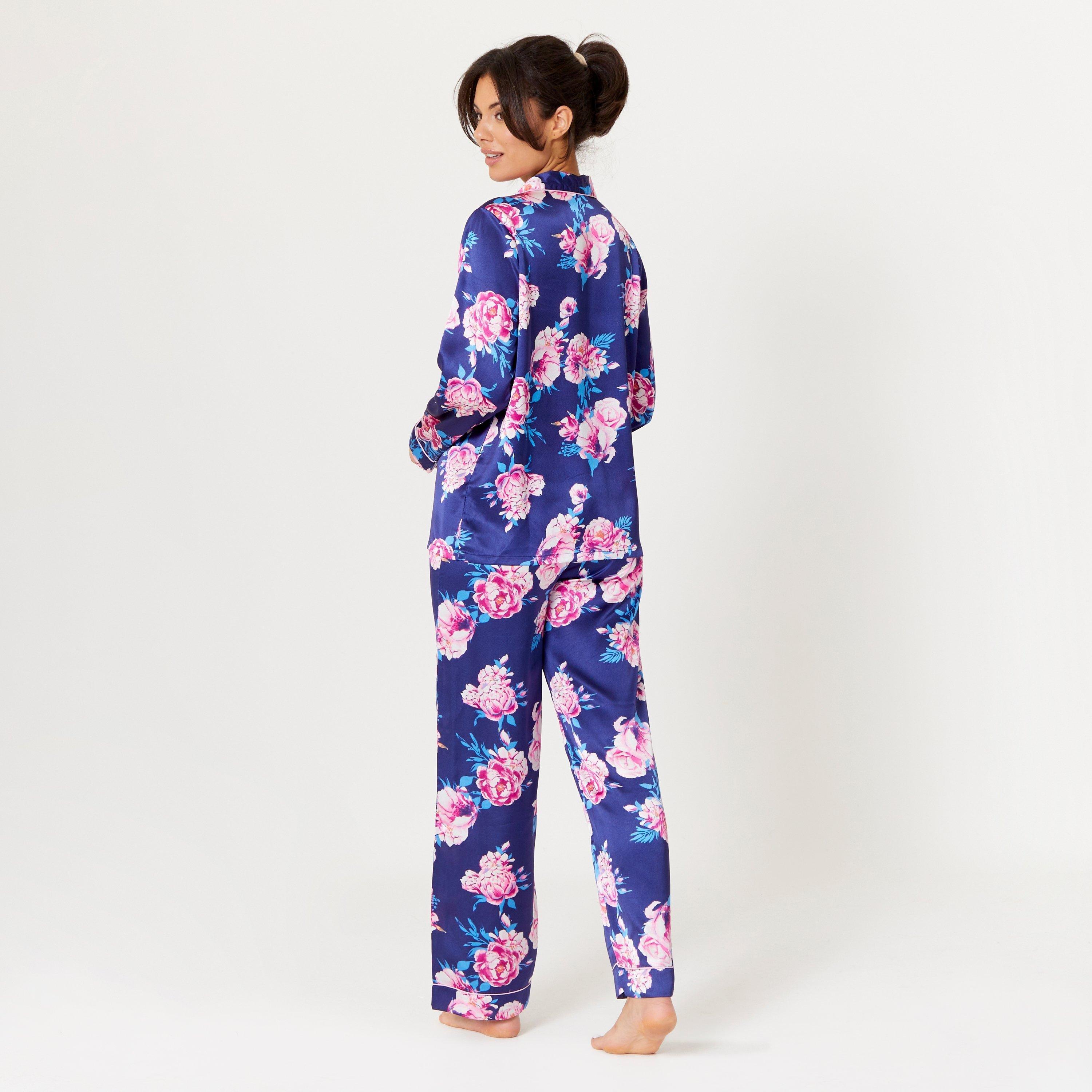 Be You Satin Satin Floral Pyjama
