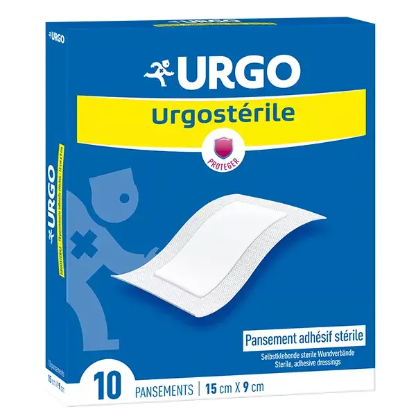 Curativo adesivo estéril Urgo Medical Urgosterile 9 x 15 cm, 10 unidades