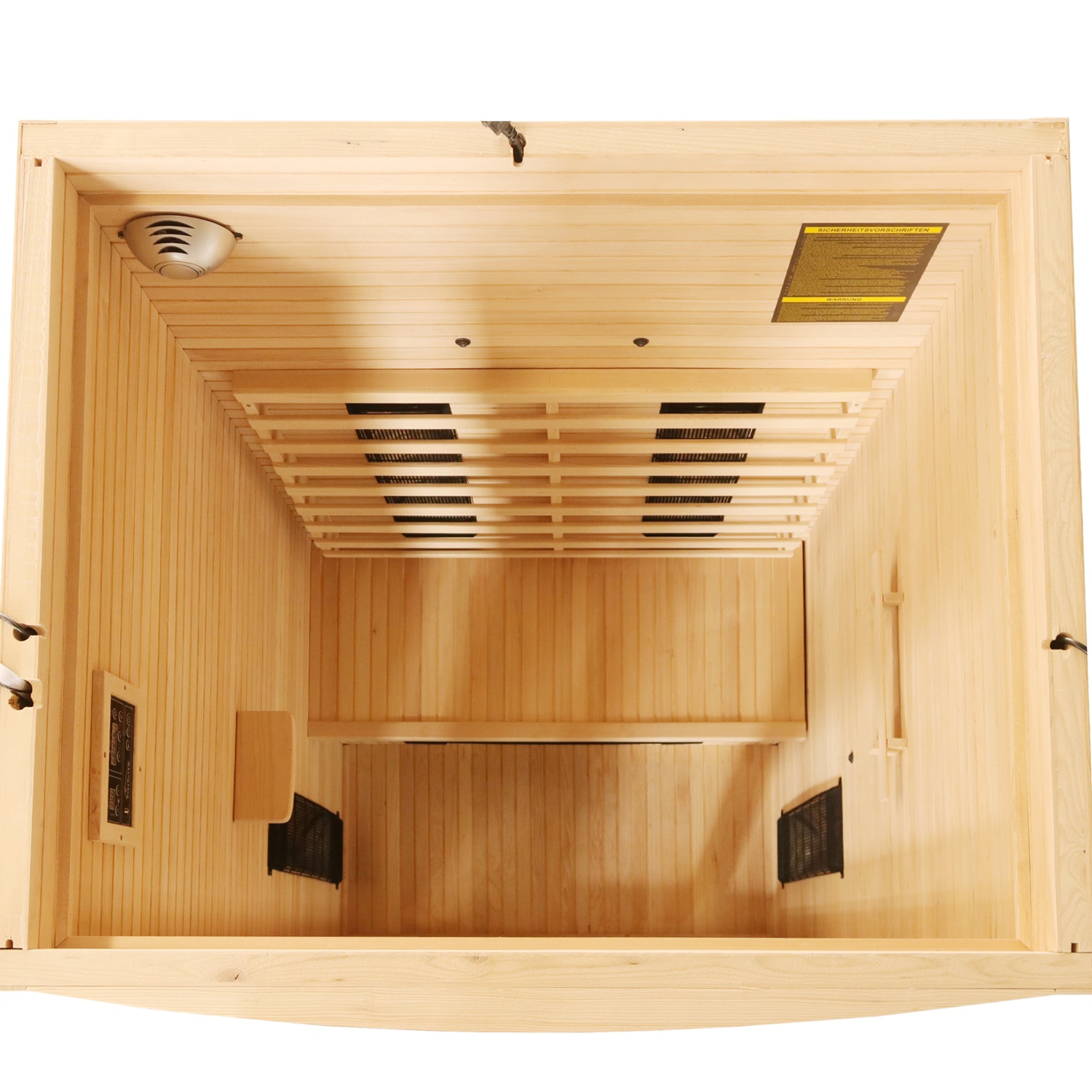 Tronitechnik® Infrarotkabine Infrarotsauna MANILA 120cm x 100cm inkl. 5 Vollspektrumstrahler, 2 Personen, LED, Hemlock