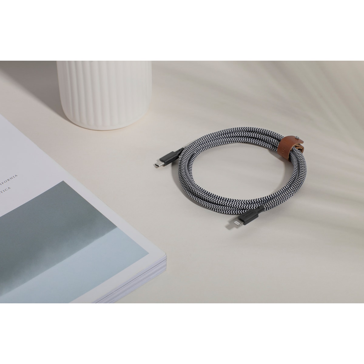 Native Union Belt XL USB-C til Lightning kabel (sebra)