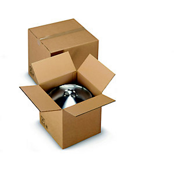 RAJA Caisse américaine carton simple cannelure - L. Int. 30 x l.30 x h.30 cm - Kraft brun - Lot de 25