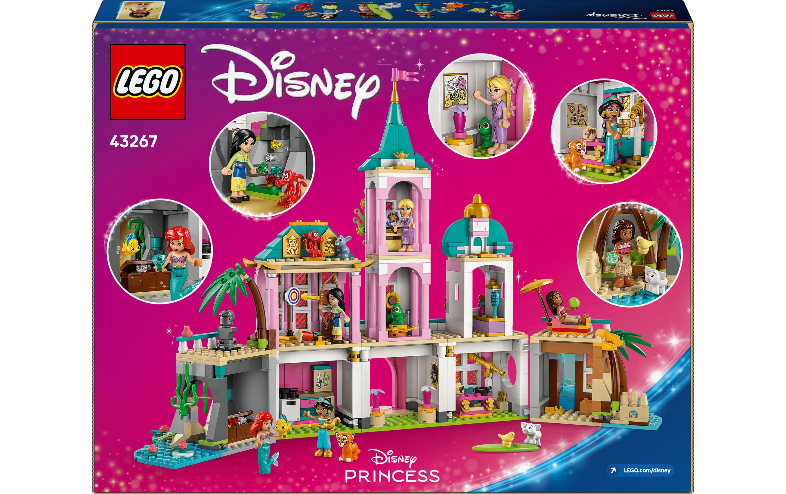 Disney Princess Prinzessinnenschloss mit Haustieren 43267Disney Princess Bau- und Spielset für Kinder