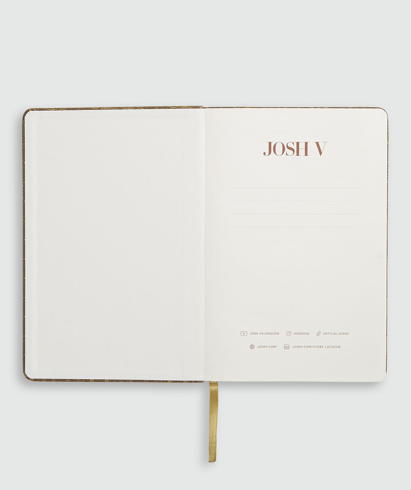 JV-MARLOU notebook met logoprint - olive green