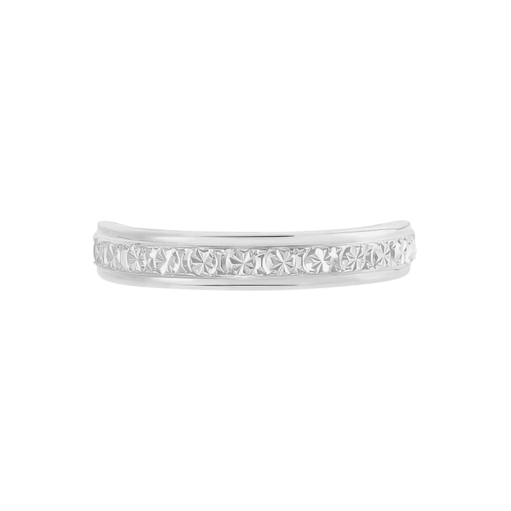Alliance Laura Diamantee Ruban Plat Or Blanc
