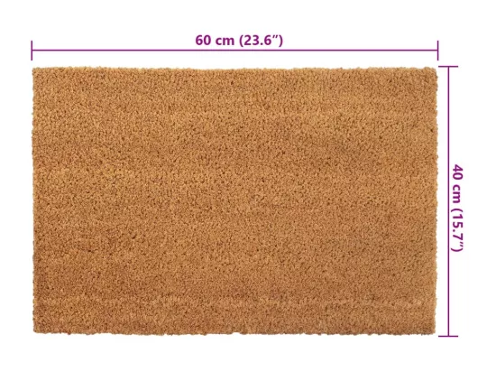 Tapis de porte 5 pcs naturel 40x60 cm fibre de coco touffeté
