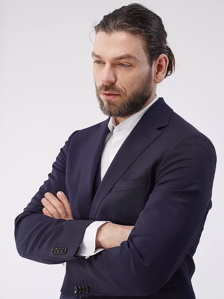 DRESSLER Sakko Shaped Fit SEAN blau