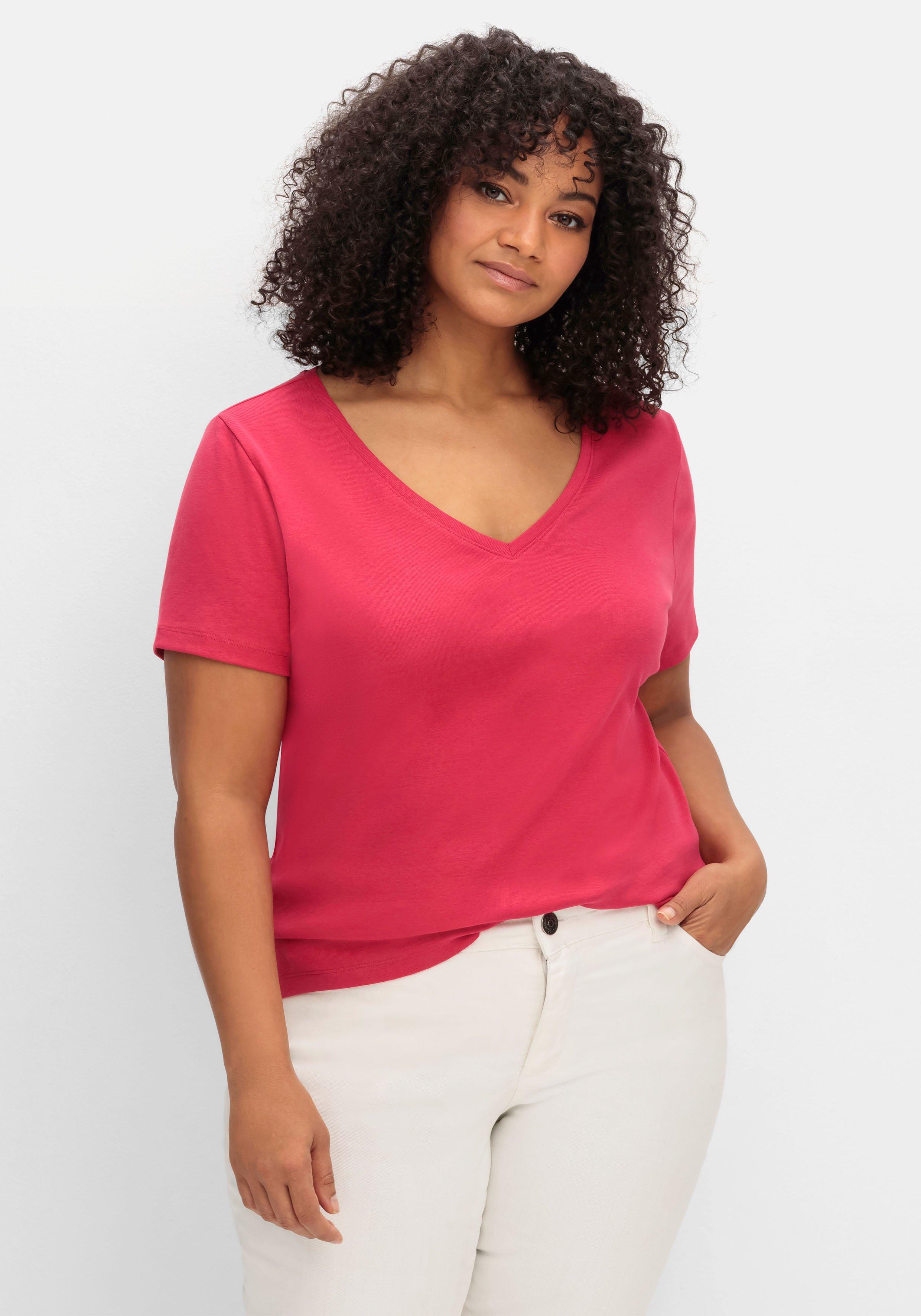 T-Shirt mit V-Ausschnitt