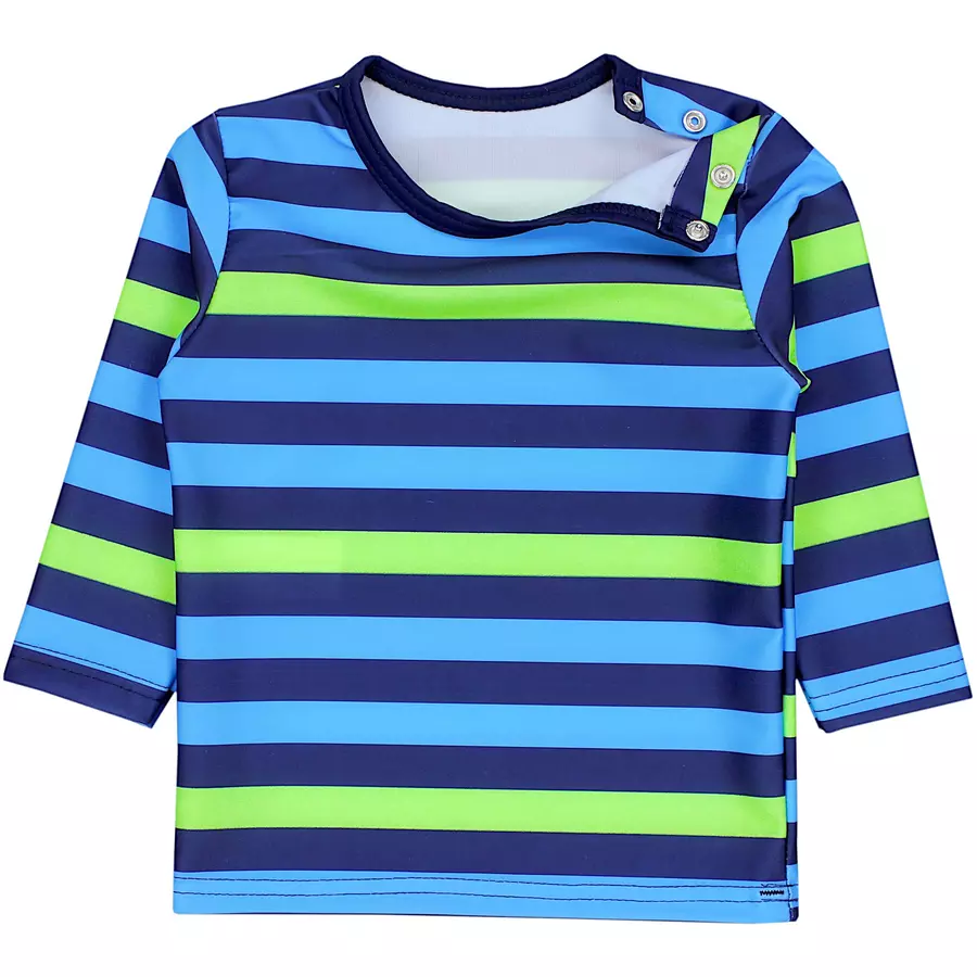 Aquarti Baby Jungen Bade-Set Zweiteiliger Badeanzug T-Shirt Hose grünblau