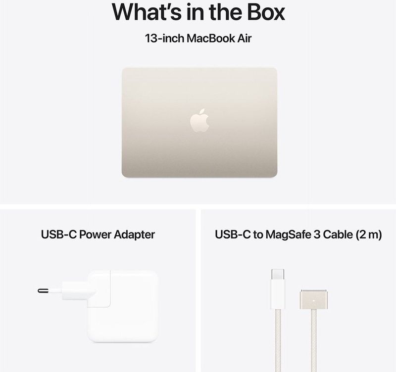 Apple - MacBook Air - Laptop - Sterrenlicht - M4 - 16 GB - 512 GB