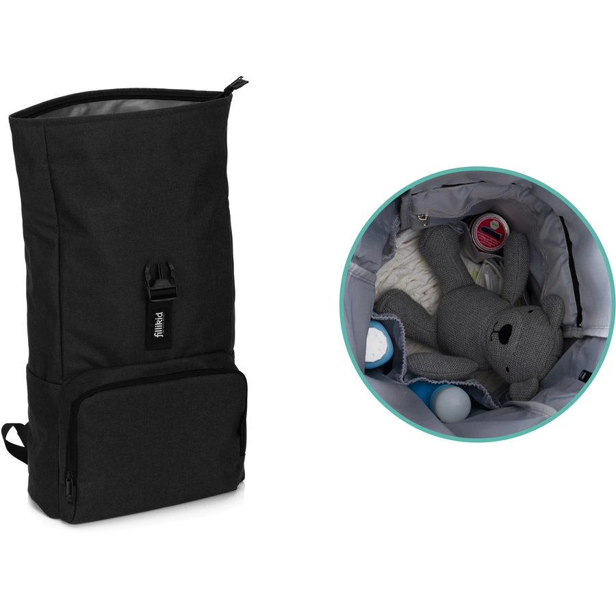 fillikid Wickelrucksack Tokio schwarz